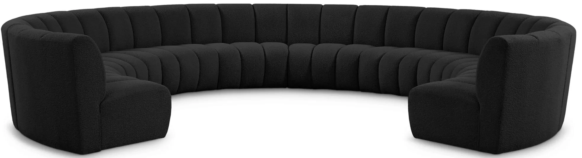 Infinity 10pc. Modular Sectional in Black by Meridian Furniture