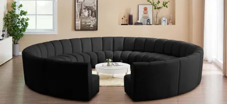 Infinity 12pc. Modular Sectional in Black by Meridian Furniture