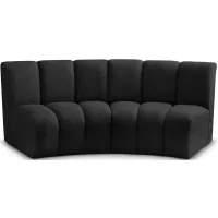 Infinity 2pc. Modular Sectional in Black by Meridian Furniture