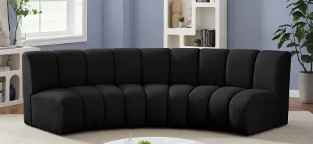 Infinity 3pc. Modular Sectional in Black by Meridian Furniture