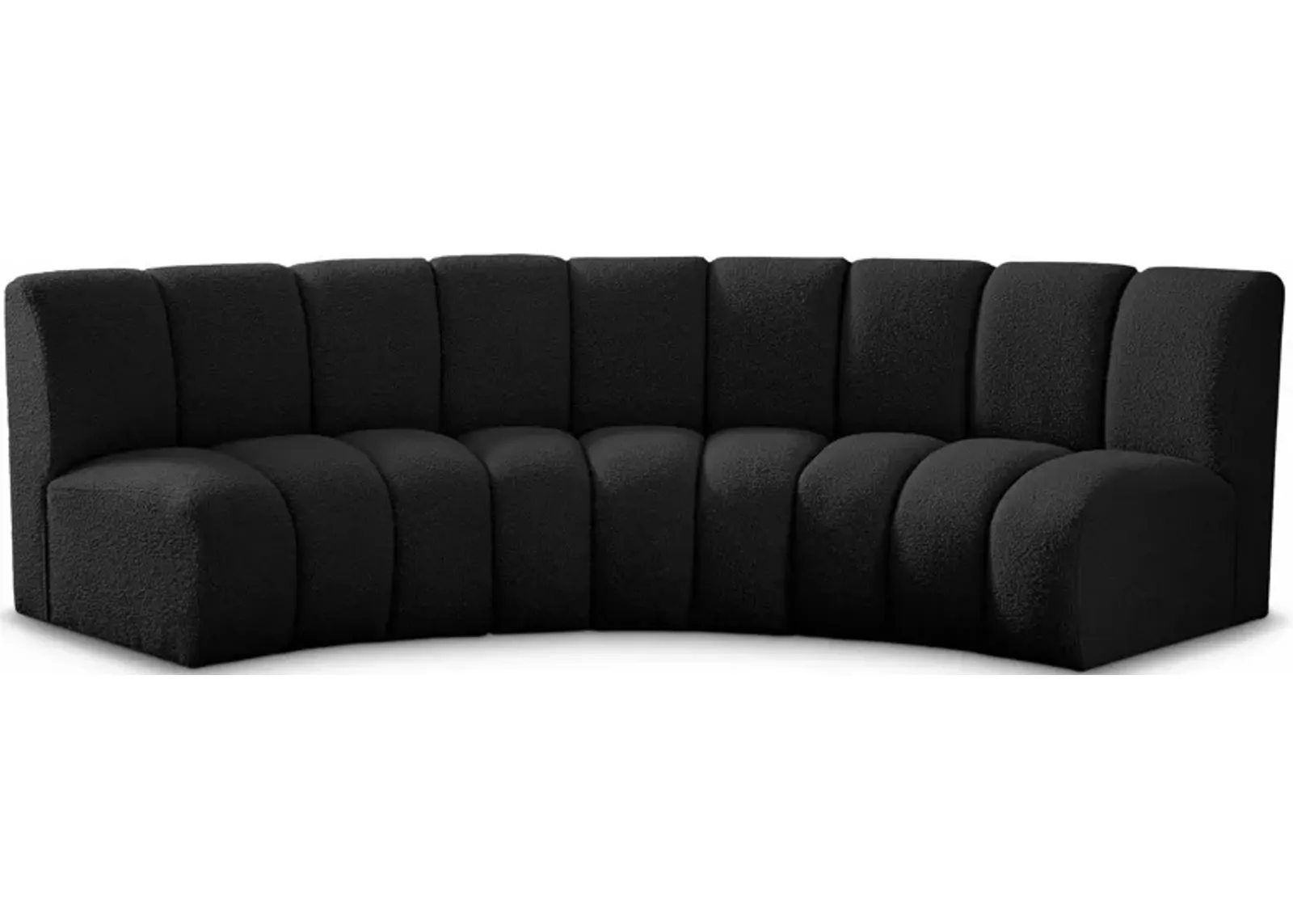 Infinity 3-pc. Modular Sectional in Black by Meridian Furniture