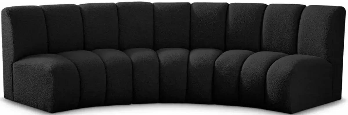 Infinity 3-pc. Modular Sectional in Black by Meridian Furniture