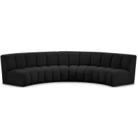 Infinity 4pc. Modular Sectional in Black by Meridian Furniture