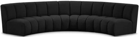 Infinity 4pc. Modular Sectional in Black by Meridian Furniture