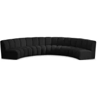 Infinity 5pc. Modular Sectional in Black by Meridian Furniture