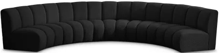 Infinity 5pc. Modular Sectional in Black by Meridian Furniture