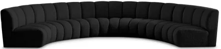 Infinity 6pc. Modular Sectional in Black by Meridian Furniture