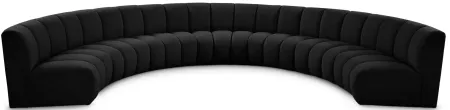 Infinity 7pc. Modular Sectional in Black by Meridian Furniture