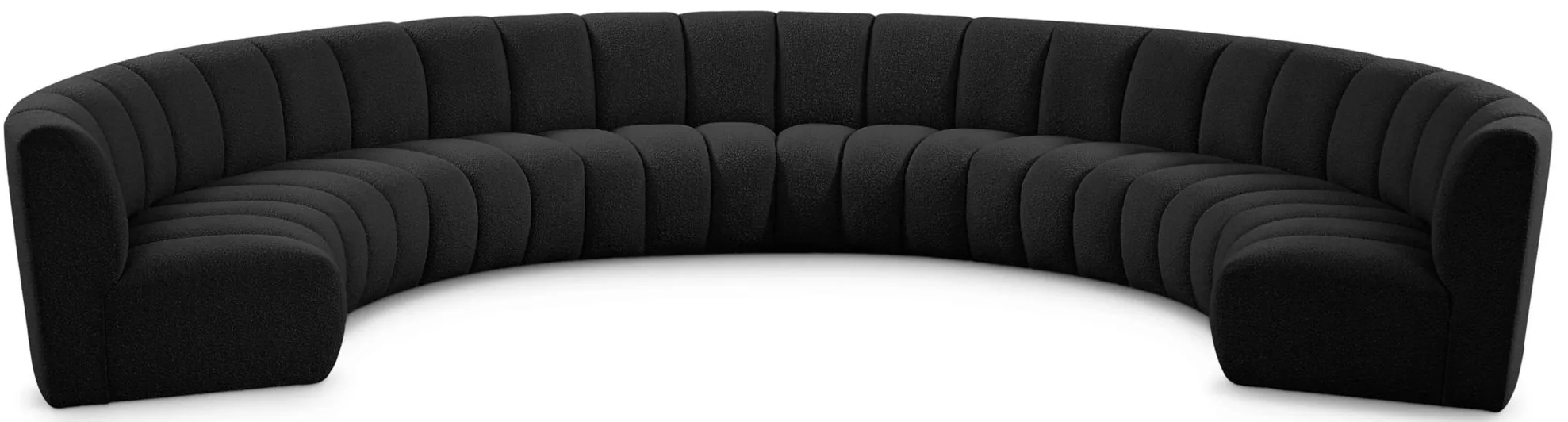 Infinity 8pc. Modular Sectional in Black by Meridian Furniture