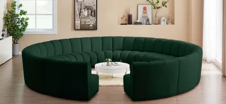 Infinity 12pc. Modular Sectional in Green by Meridian Furniture