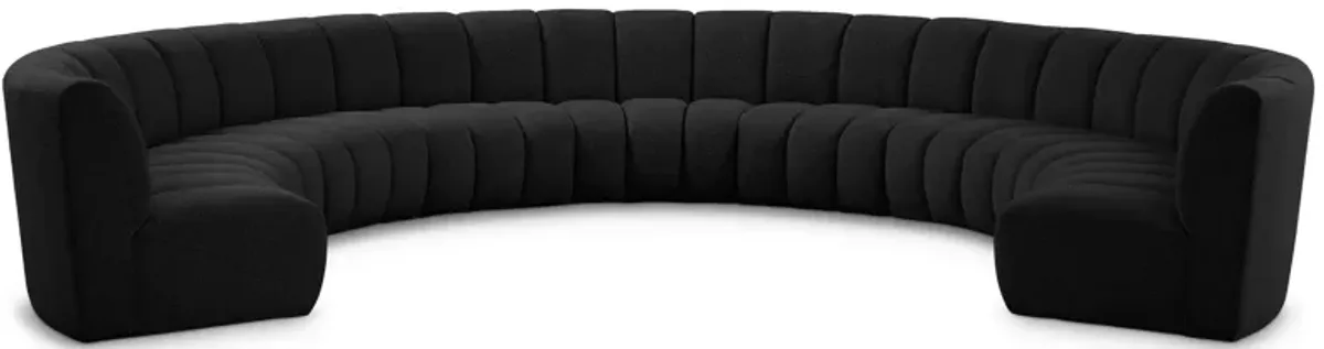 Infinity 9-pc.. Modular Sectional in Black by Meridian Furniture