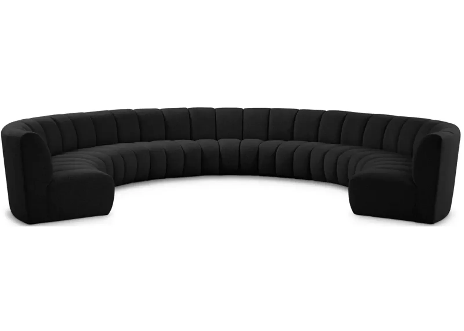 Infinity 9-pc.. Modular Sectional in Black by Meridian Furniture