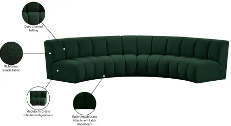 Infinity 4pc. Modular Sectional in Green by Meridian Furniture