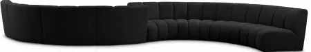 Infinity 8pc. Modular Sectional in Black by Meridian Furniture