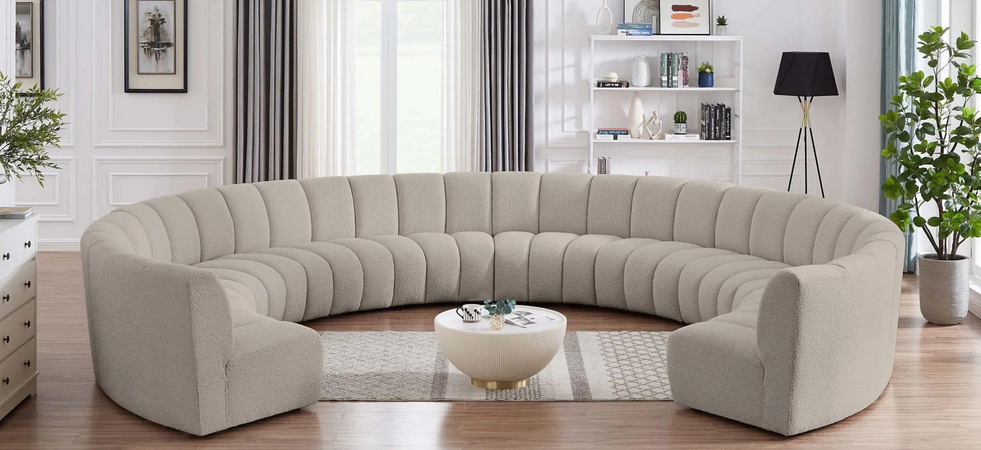 Infinity 10pc. Modular Sectional in Brown by Meridian Furniture