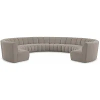 Infinity 10pc. Modular Sectional in Brown by Meridian Furniture