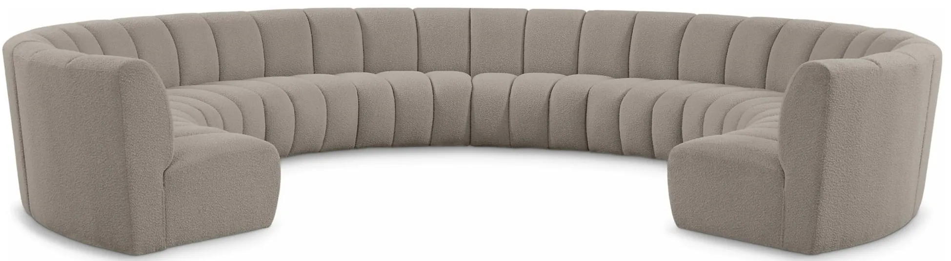 Infinity 10pc. Modular Sectional in Brown by Meridian Furniture