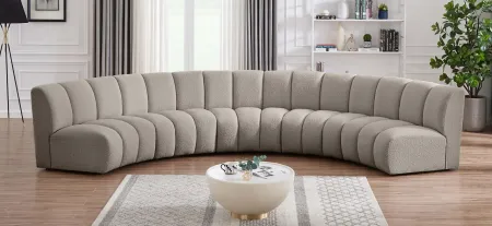 Infinity 5pc. Modular Sectional in Brown by Meridian Furniture