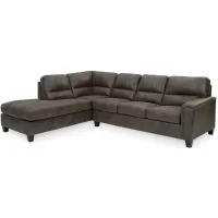 Navi 2-pc. Sectional with Chaise in Smoke by Ashley Furniture