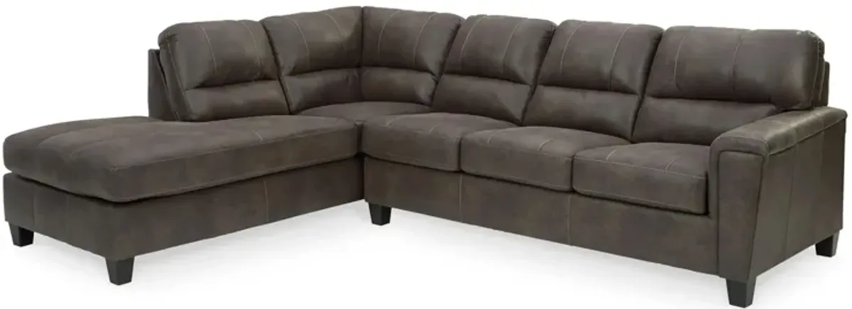 Navi 2-pc. Sectional with Chaise in Smoke by Ashley Furniture