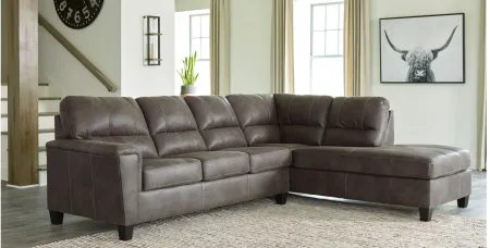 Navi 2-pc. Sectional with Chaise in Smoke by Ashley Furniture