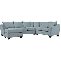 Foresthill 4-pc. Left Hand Chaise Sectional Sofa in Suede So Soft Hydra by H.M. Richards