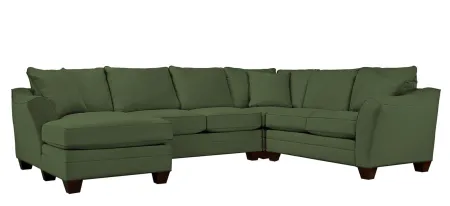 Foresthill 4-pc. Left Hand Chaise Sectional Sofa in Suede So Soft Pine by H.M. Richards