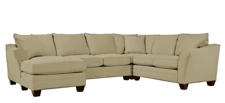 Foresthill 4-pc. Left Hand Chaise Sectional Sofa in Suede So Soft Vanilla by H.M. Richards