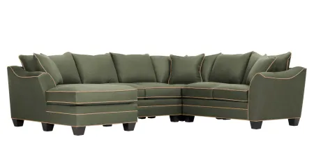 Foresthill 4-pc. Left Hand Chaise Sectional Sofa in Suede So Soft Pine/Khaki by H.M. Richards