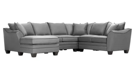 Foresthill 4-pc. Left Hand Chaise Sectional Sofa in Suede So Soft Platinum/Slate by H.M. Richards