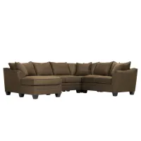 Foresthill 4-pc. Left Hand Chaise Sectional Sofa in Suede So Soft Mineral/Slate by H.M. Richards