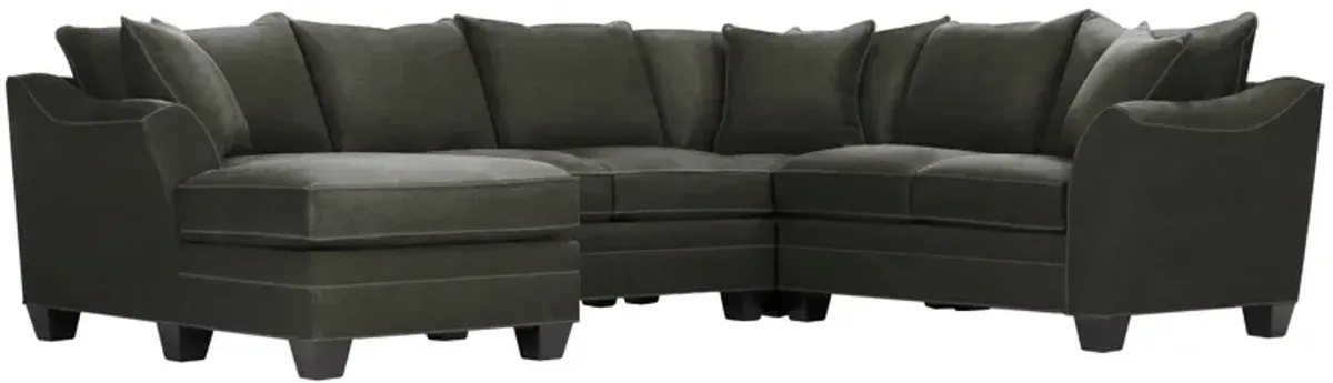 Foresthill 4-pc. Left Hand Chaise Sectional Sofa in Santa Rosa Slate by H.M. Richards