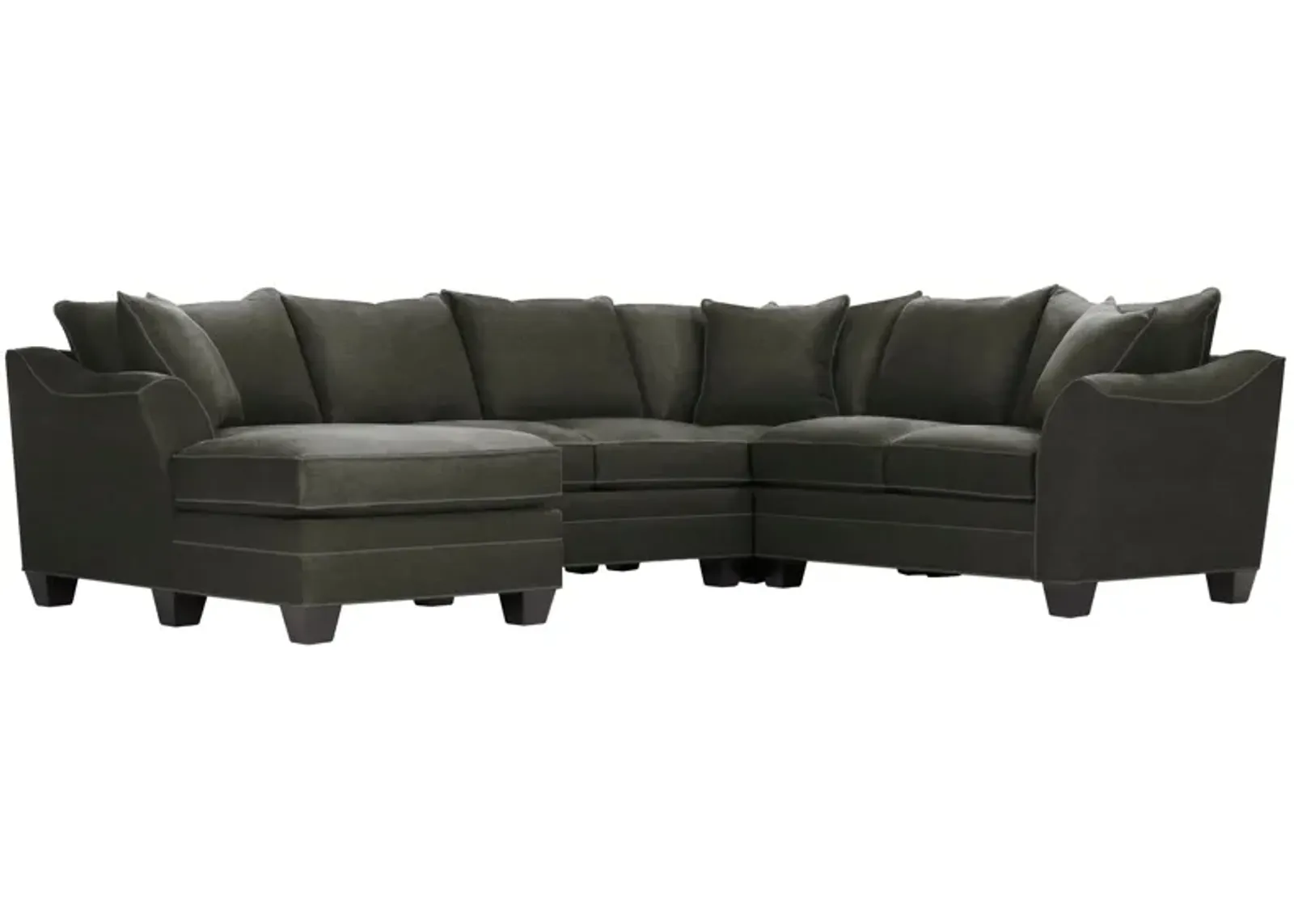 Foresthill 4-pc. Left Hand Chaise Sectional Sofa in Santa Rosa Slate by H.M. Richards