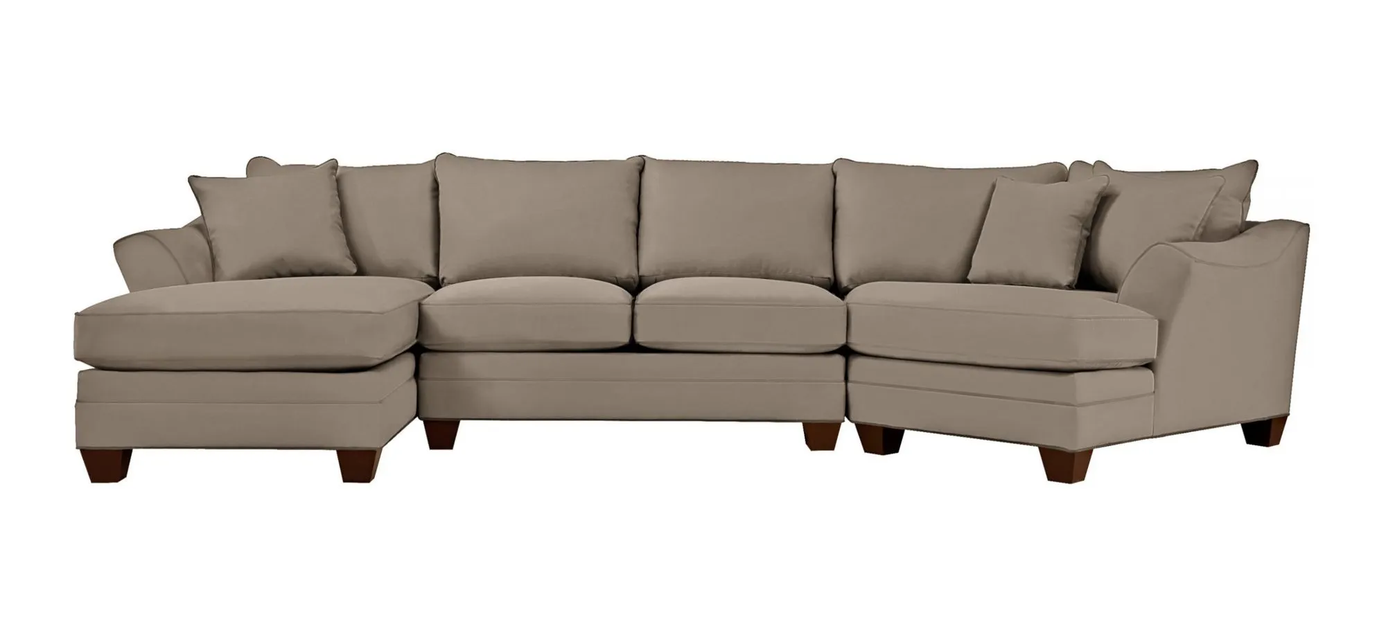 Foresthill 3-pc. Left Hand Facing Sectional Sofa in Suede So Soft Mineral by H.M. Richards