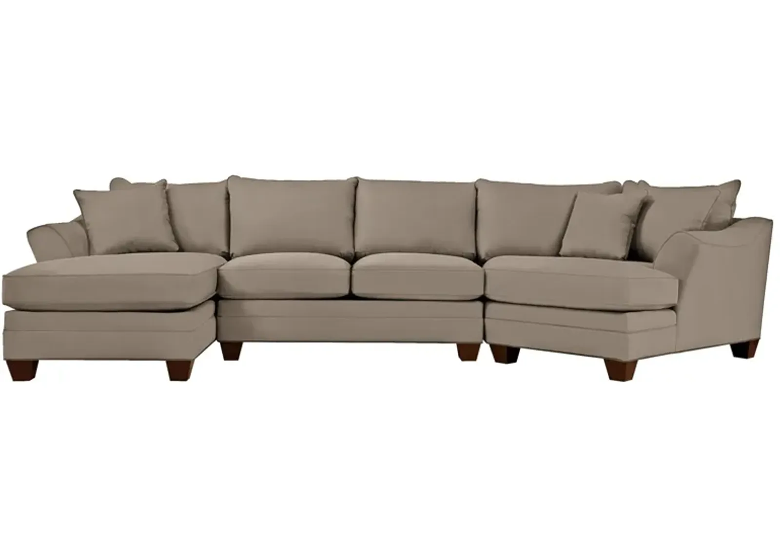 Foresthill 3-pc. Left Hand Facing Sectional Sofa in Suede So Soft Mineral by H.M. Richards