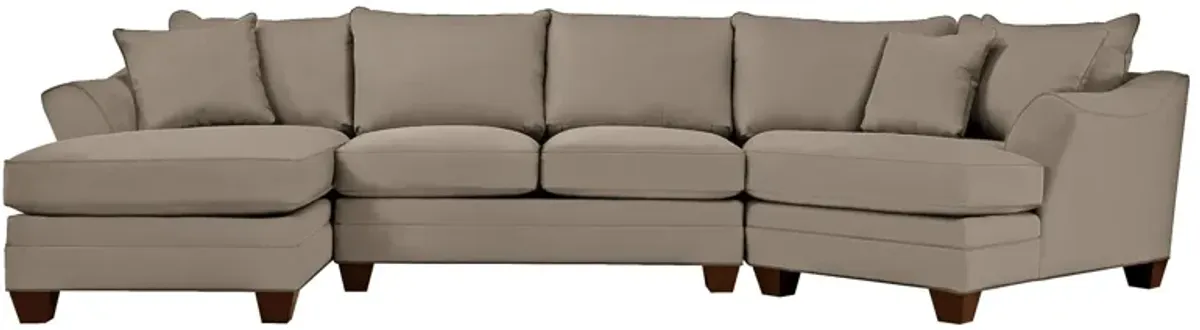 Foresthill 3-pc. Left Hand Facing Sectional Sofa in Suede So Soft Mineral by H.M. Richards