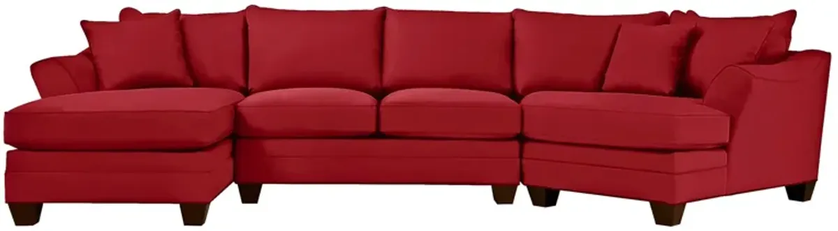 Foresthill 3-pc. Left Hand Facing Sectional Sofa in Suede So Soft Cardinal by H.M. Richards