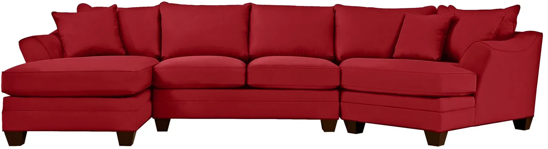 Foresthill 3-pc. Left Hand Facing Sectional Sofa in Suede So Soft Cardinal by H.M. Richards