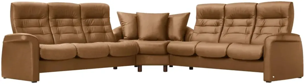 Stressless Sapphire 3-pc. Leather Reclining Sectional Sofa