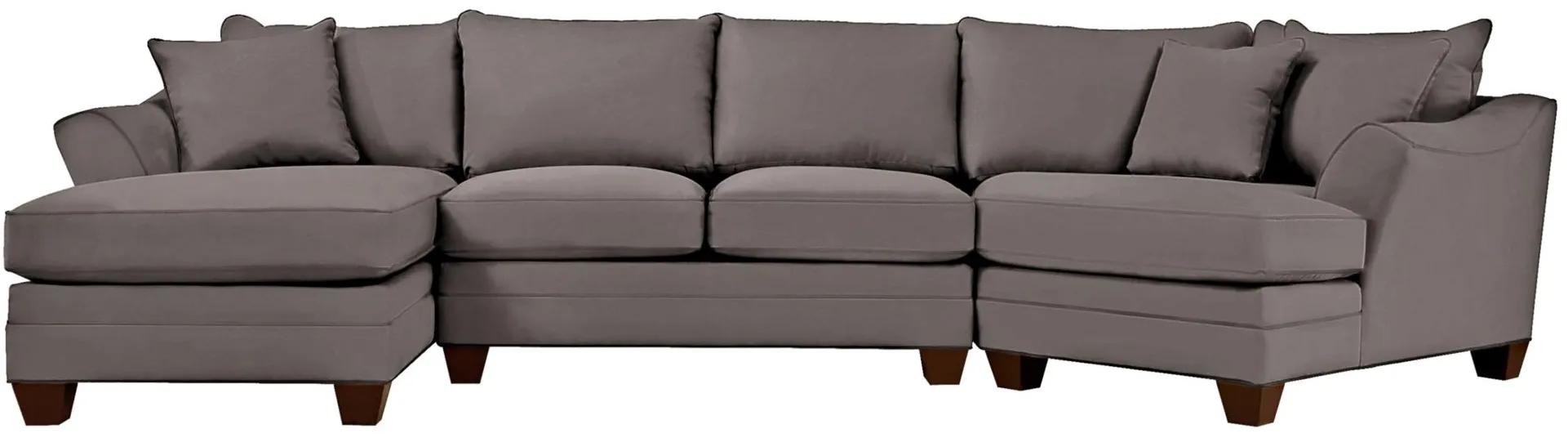 Foresthill 3-pc. Left Hand Facing Sectional Sofa in Suede So Soft Slate by H.M. Richards