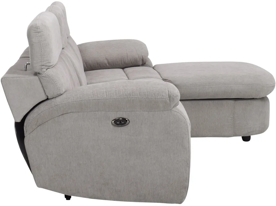 Enbright Microfiber 3 Pc Power Reclining Sectional In Gray By Bellanest   Original.webp