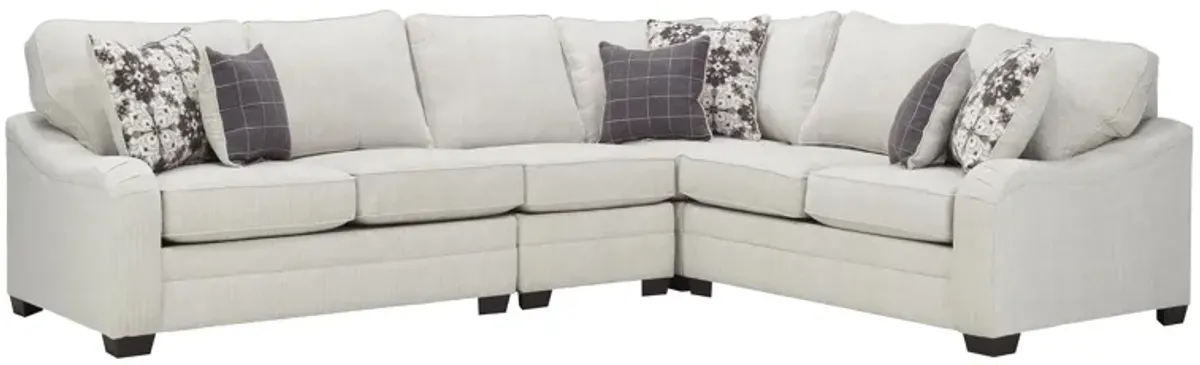 Caid 4-pc. Chenille Sectional Sofa in Beige by Flair