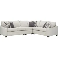 Caid 4-pc. Chenille Sectional Sofa in Beige by Flair