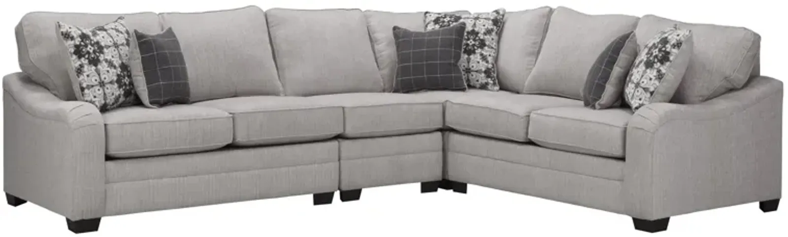 Caid 4-pc. Chenille Sectional