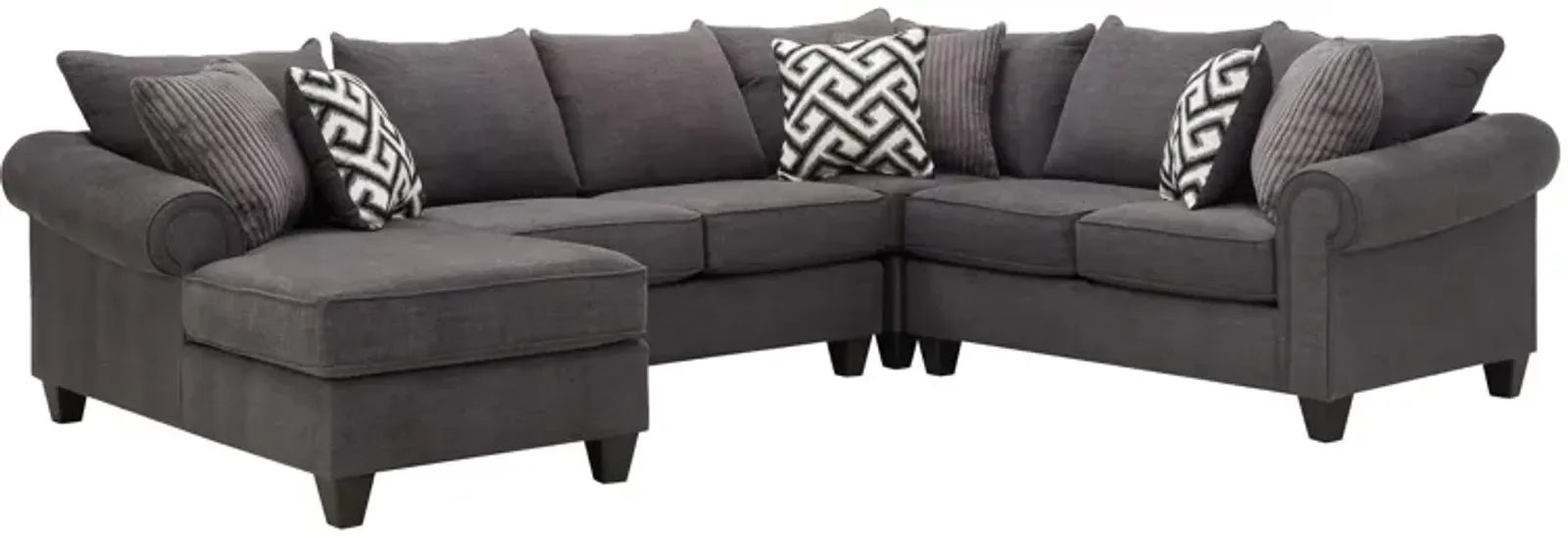 Piper 4-pc. Chenille Sectional Sofa