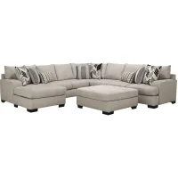 Cooper 5-pc. Sectional w/ Cocktail Ottoman in Beige;Brown by Albany Furniture