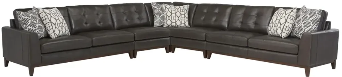 Wheaton Leather 5-pc. Sectional