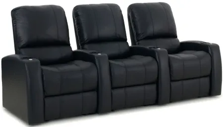 Harkins 3-pc. Leather Power-Reclining Sectional Sofa in Black by Bellanest