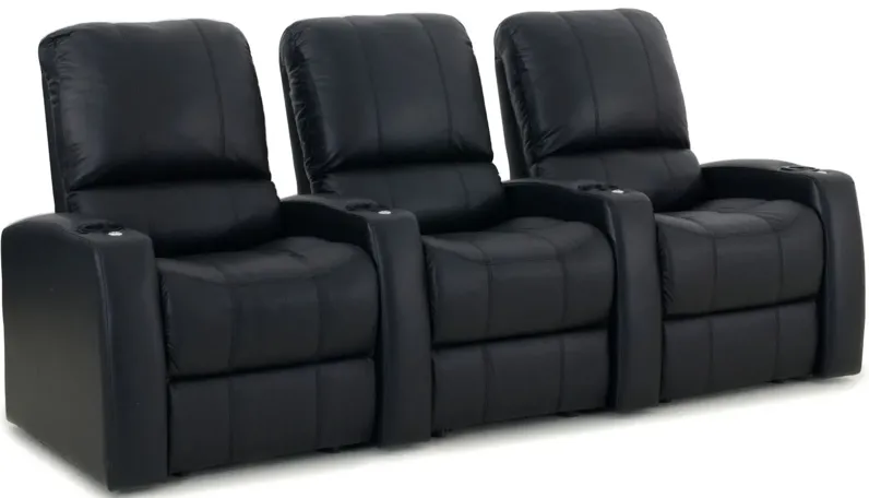 Harkins 3pc. Leather PowerReclining Sectional Sofa in Black by Bellanest