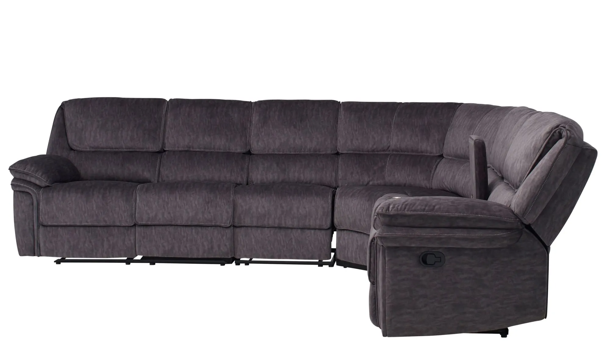 Portman 4-pc Reclining Sectional in Smoke Gray by Bellanest